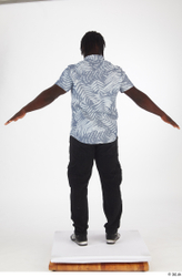 Whole Body Man Black Casual Shirt Jeans Average Standing Studio photo references
